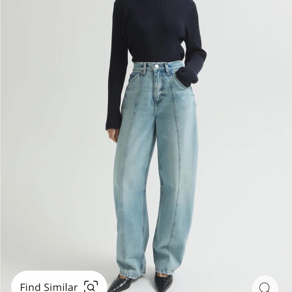 Light Blue Wide Leg Jeans - Women's Flare & Wide Leg
